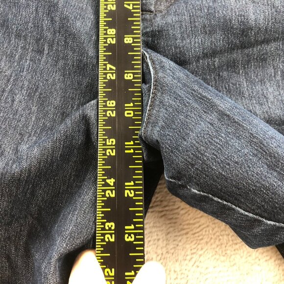 Lee Womens Jeans Size 16W Blue Dark Denim Relaxed Straight Leg Classic Mid Rise - Picture 6 of 15